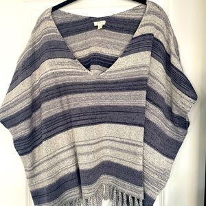 Soft Joie Navy and White Poncho